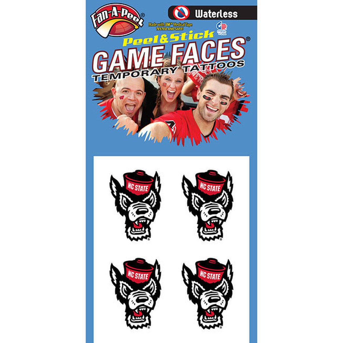 Face Tattoos - Wolfhead - 4 Pack